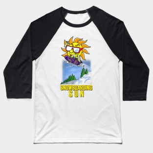 Snowboarding Sun Baseball T-Shirt